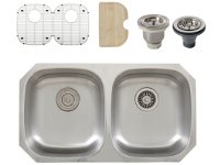 Ticor S205 Undermount 16-Gauge Stainless Steel Kitchen Sink + Accessories