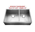 Homeplace Cleveland HFO3320 Double Bowl Stainless Steel Sink