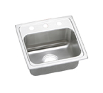 Elkay Lustertone LRADQ1716 Quick Connect Topmount Single Bowl Stainless Steel Sink