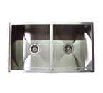 32 Stainless Steel Zero Radius Double Bowl Undermount Kitchen Sink WC12D3219