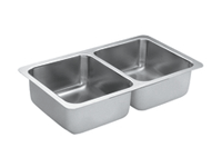 MOEN 29X16 RGHT SM 2 BWL UM STAINLESS ST SINK 22357