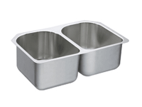 MOEN Lancelot 27X16 DBL BWL UM STAINLESS ST SINK 22392