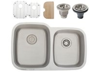 Ticor S305D Undermount 16-Gauge Stainless Steel Kitchen Sink + Accessories