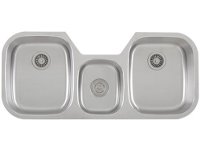 Ticor S605 Undermount Stainless Steel Triple-Bowl Kitchen Sink