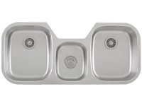 Ticor S605 Undermount Stainless Steel Triple-Bowl Kitchen Sink + Accessories