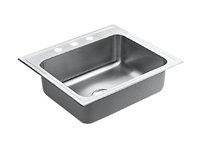 MOEN Lancelot 25X22 3H SGL BWL STAINLESS ST SINK 22338