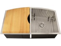 Ticor TR2210 Undermount 16-Gauge Stainless Steel Kitchen Sink + Accessories