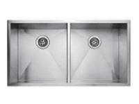 Fluid UD3720 Undermount Double Bowl Stainless Steel Kitchen Sink