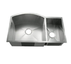 C-Tech-I Linea Amano Tesero LI-2200-B Double Bowl Stainless Steel Sink