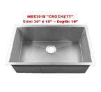 Homeplace Crockett HBS3018 Single Bowl Stainless Steel Sink