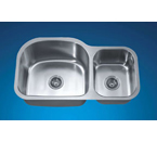 Dawn ASU107R Undermount Double Bowl Stainless Steel Sink