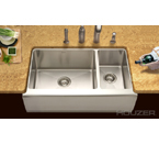 Houzer Epicure Farmhouse 70/30 Double Bowl EPO-3370SL