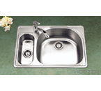 Houzer PMG-3322SL Topmount 80/20 Double Bowl Stainless Steel Sink
