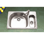 Houzer Premiere Topmount 80/20 Double Bowl RMG-3322SR-1