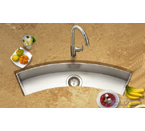 Houzer Contempo Trough Zero Radius Undermount Curved Trough Bar/Prep CTC-3312