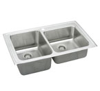 Elkay Lustertone LGR3722 Topmount Double Bowl Stainless Steel Sink