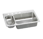 Elkay Lustertone LMR3322 Topmount Double Bowl Stainless Steel Sink