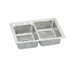 Elkay Lustertone LR250L Topmount Double Bowl Stainless Steel Sink