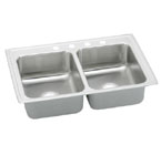 Elkay Lustertone LR2519 Topmount Double Bowl Stainless Steel Sink