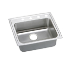 Elkay Lustertone LRAD2219 U-Channel Topmount Single Bowl Stainless Steel Sink