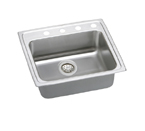 Elkay Lustertone LRAD2521 U-Channel Topmount Single Bowl Stainless Steel Sink