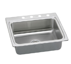 Elkay Lustertone LRAD2522 U-Channel Topmount Single Bowl Stainless Steel Sink