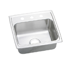 Elkay Lustertone LRADQ1918 Quick Connect Topmount Single Bowl Stainless Steel Sink