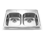 Suneli SM560-820D Topmount Double Bowl Stainless Steel Sink