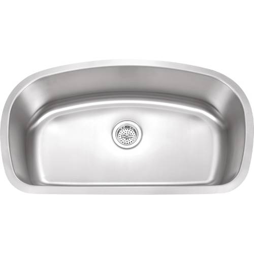 Wells Sinkware 18 Gauge Undermount Single Bowl Stainless Steel Kitchen Sink SSU3319-9