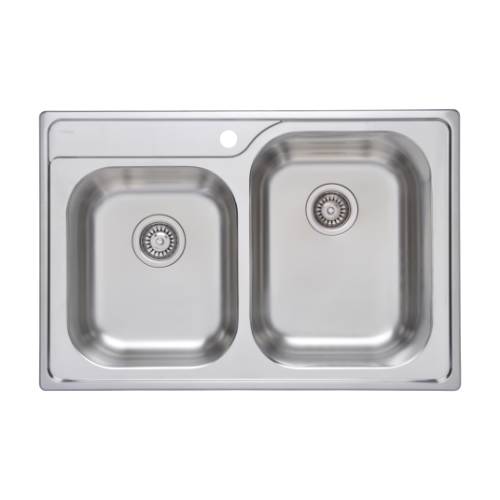 Wells Sinkware 18 Gauge Double Bowl Topmount Stainless Steel Kitchen Sink GLT3322-97
