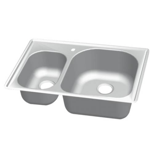 Wells Sinkware 18 Gauge 30/70 Double Bowl Topmount Stainless Steel Kitchen Sink CMT3322-79D