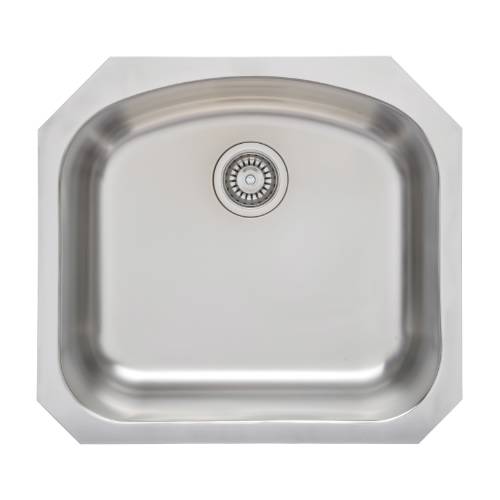 Wells Sinkware 17 Gauge Deck/ 18 Gauge Single Bowl Undermount Stainless Steel Kitchen Sink CHU2421-10