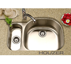 Houzer Medallion Desinger Undermount 80/20 Double Bowl MG-3209SL-20