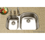 Houzer Medallion Desinger Undermount 70/30 Double Bowl MC-3210SL-20