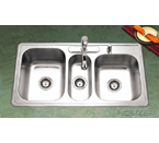 Houzer Premiere Topmount Gourmet Triple Bowl PGT-4322-20