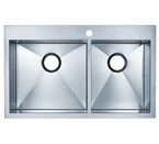 Blanco Precision MicroEdge Inset/Flushmount 1-3/4 Double Bowl Sink With Ledge - 1 Hole