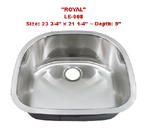 Leonet Royal LE-008 Single Bowl Stainless Steel Kitchen Sink