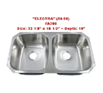 Futura Electra 50/50 FA208 Double Bowl Stainless Steel Kitchen Sink