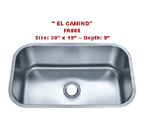 Futura El Camino FA868 Single Bowl Stainless Steel Kitchen Sink