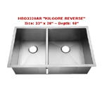 Homeplace Kilgore Reverse HBO3320AR Double Bowl Stainless Steel Sink
