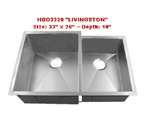 Homeplace Livingston HBO3320 Double Bowl Stainless Steel Sink