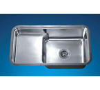 Dawn DSU3018 Undermount Single Bowl with Stepped Basin Stainless Steel Sink
