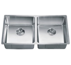 Dawn SRU331616 Undermount Small Radius Equal Double Bowl Stainless Steel Sink