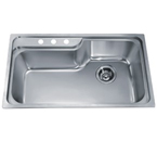 Dawn CH368 Topmount Single Bowl with Faucet Holes Stainless Steel Sink