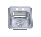 Dawn BST1515 Topmount Single Bowl with Faucet Holes Stainless Steel Sink