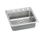 Elkay Lustertone LRADQ2222 Quick Connect Topmount Single Bowl Stainless Steel Sink