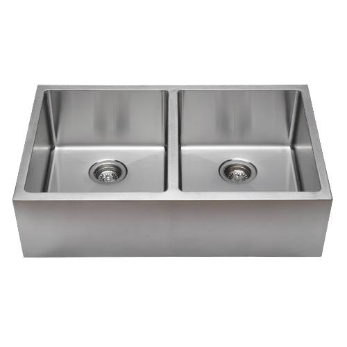Wells Sinkware Commercial Grade 16 Gauge Handcrafted Double Bowl Undermount Stainless Steel Kitchen Sink CSU3320-99-AP