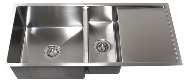 42 Stainless Steel Undermount Kitchen Sink W Drain Board