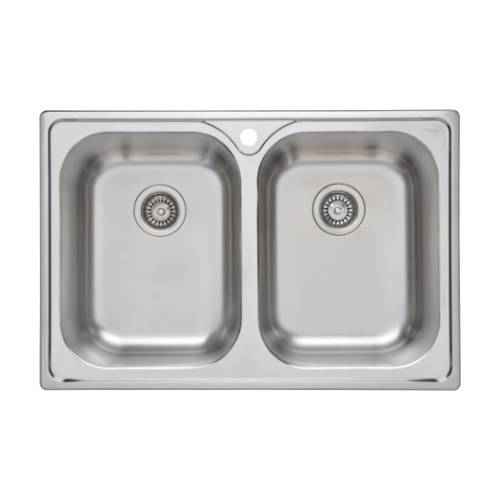 Wells Sinkware 18 Gauge Double Bowl Topmount Stainless Steel Kitchen Sink GLT3322-99LG