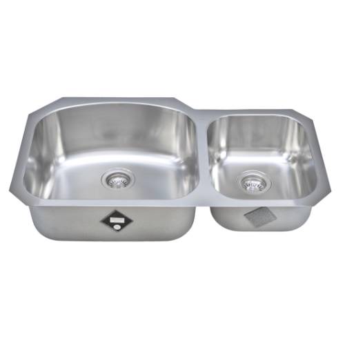 Wells Sinkware 17 Gauge Deck/ 18 Gauge Double Bowl Undermount Stainless Steel Kitchen Sink CHU3721-97